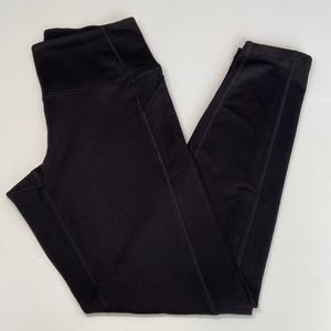 Victorias Secret PINK Cozy Size Medium Black Leggings Pockets Workout At…
